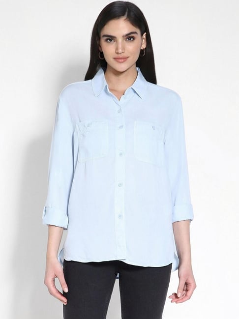 American Eagle OutFitters Blue Regular Fit Shirt-picture-20