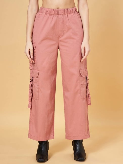 SF Jeans by Pantaloons Peach Cotton Cargo Pants-picture-27