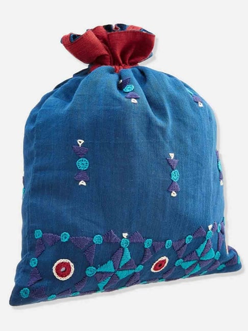 Buy Fabindia Blue Embroiderd Potli at Best Price Tata CLiQ