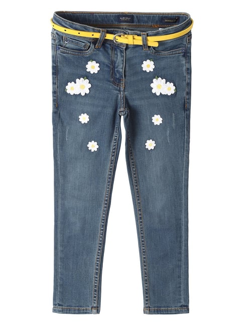 Allen Solly Junior Blue Embroidered Jeans