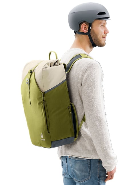 Deuter Green & Beige Solid Backpack-picture-10