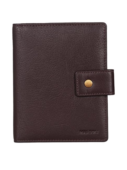 Mai Soli Nomad Brown Formal Leather Passport Wallet for Unisex-picture-39