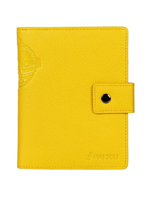 Mai Soli Gypsy Yellow Formal Leather Passport Wallet for Unisex-picture-44
