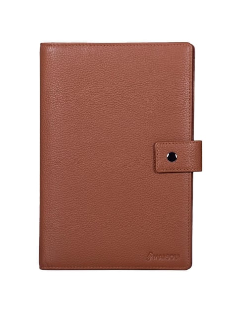 Mai Soli Quest Cognac Formal Leather Passport Wallet for Unisex-picture-16