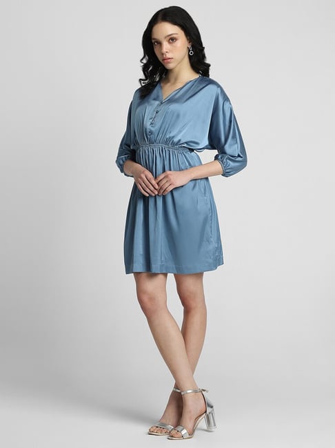 devil in a blue dress audiobook free Ciao, Bella Tied Back Satin Maxi Dress Midnight Blue