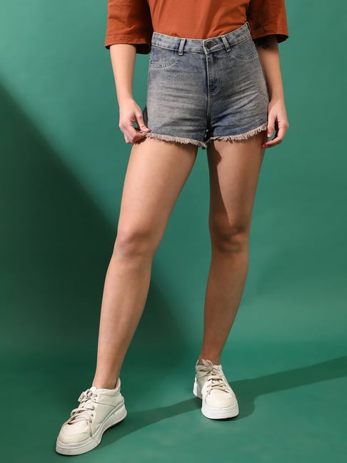 Tales & Stories Blue Regular Fit Shorts-picture-14