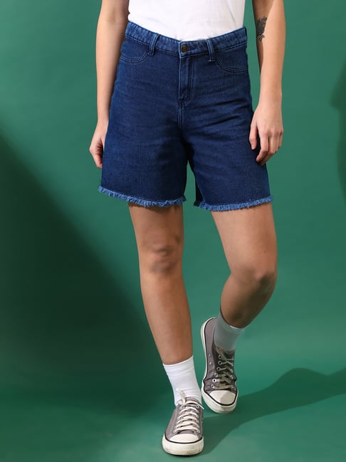 Tales & Stories Blue Regular Fit Shorts-picture-18