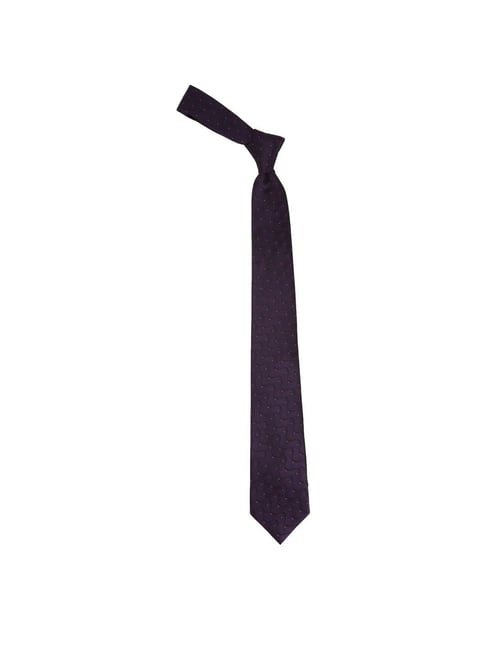 Peter England Purple Embroidered Tie
