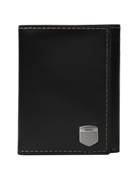 Fossil Black Solid Tri-Fold Wallet-picture-45