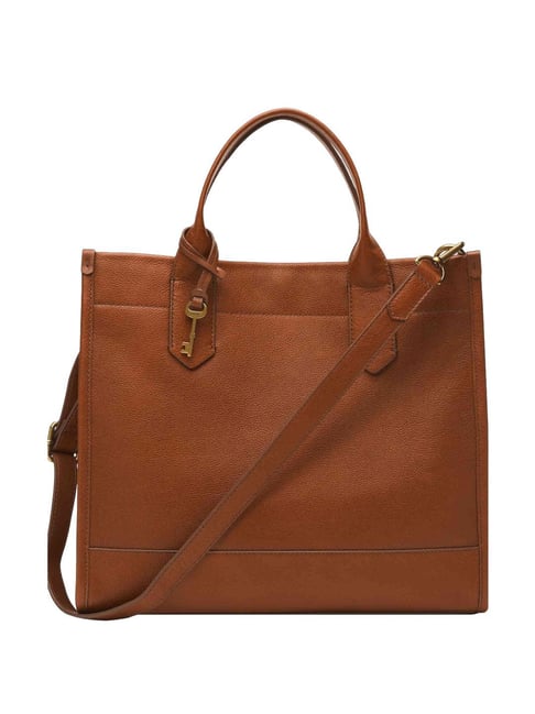 Fossil Brown Solid Handbag-picture-45
