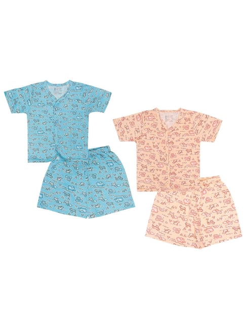 Bodycare Kids Orange & Blue Printed Top Set (Pack of 2)-picture-11