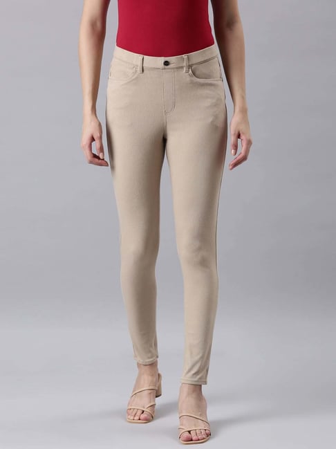 Jeggings beige best sale