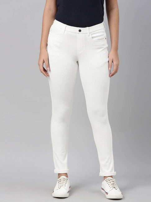 Go Colors! White Mid Rise Jeggings-picture-15