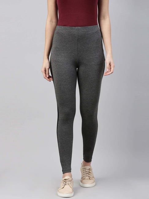 Go Colors Cotton Stretch Active Leggings For Women Breathable, High  Waist, Antra Melange