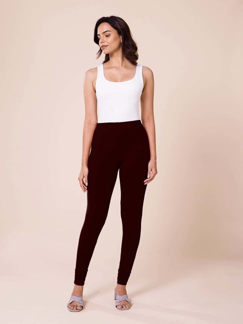 Brown cotton leggings hotsell