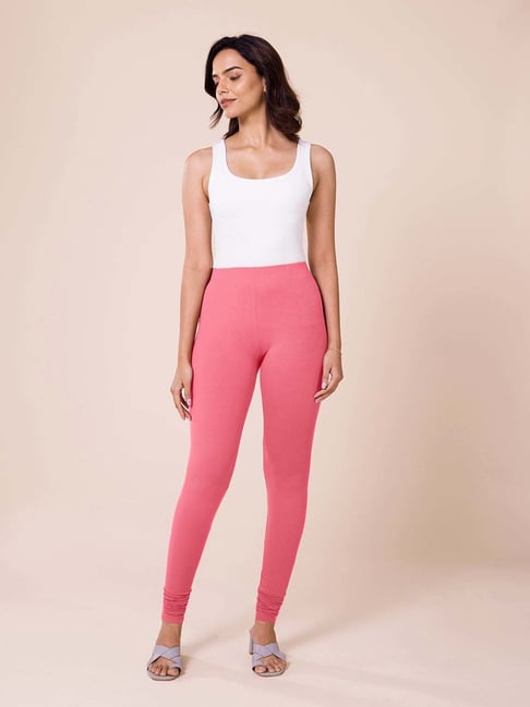 Go Colors Pink Cotton Leggings