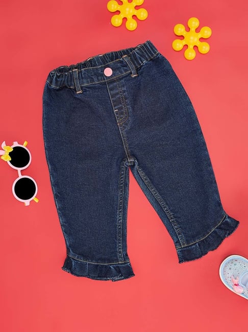 Pantaloons Baby Navy Cotton Regular Fit Jeans
