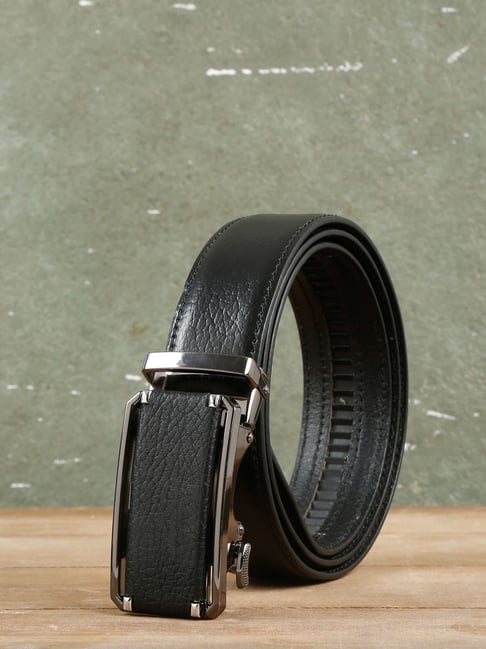 Teakwood Leathers Black Textured Belt