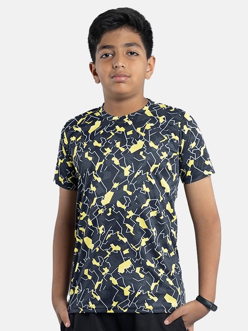 Kiddopanti Kids Black & Yellow Printed T-Shirt-picture-21