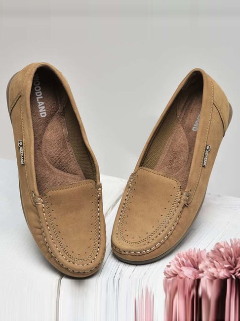 Woodland Women's Camel Casual Loafers