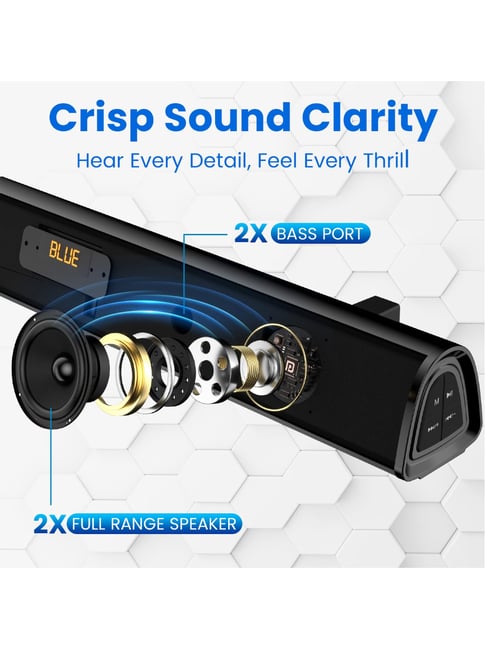 Portronics Pure Sound 106, 120W BT Soundbar with Wired Subwoofer