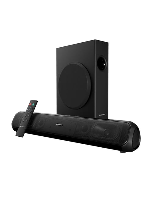 Portronics Pure Sound Pro X 80W BT Soundbar with Wired Subwoofer for Deep Bass. 2.1 Channel (Black)