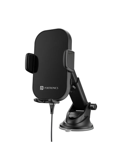 Portronics Charge Clamp 3 Wireless Car Charger with 15 Watts Fast Charging (Black)