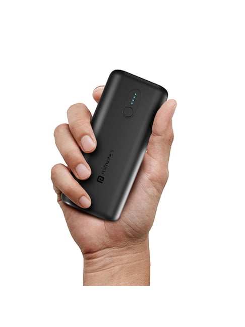 Portronics Power Pod 10K Advanced 10000 mAh Smallest Power Bank with LED Indicator (Black)
