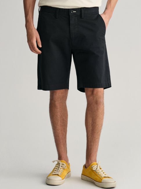 Gant Black Cotton Slim Fit Shorts-picture-30