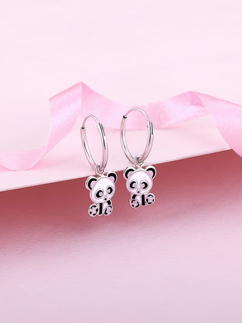 Orecchini A Forma Di Panda Per Bambini In Argento 925 – Confezione Regalo
