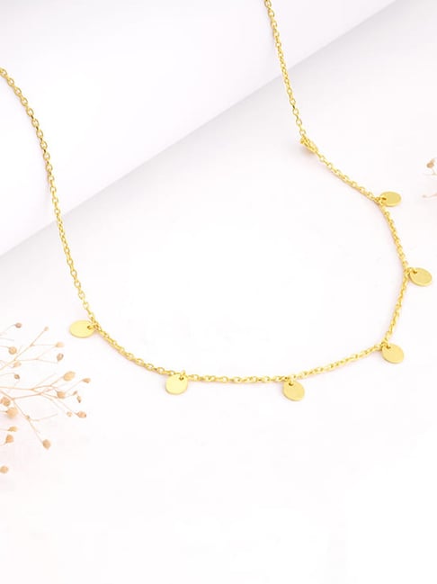 GIVA 925 Silver Golden Mini Charm Necklace for Women & Girls-picture-38