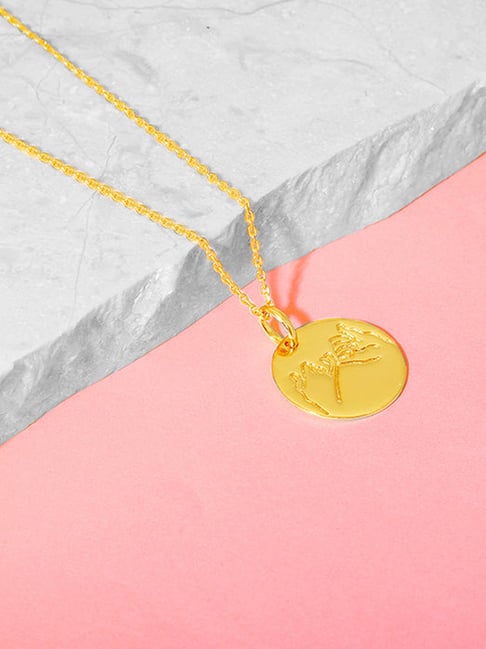 GIVA 925 Silver Golden Pinky Swear Necklace for Women & Girls-picture-22