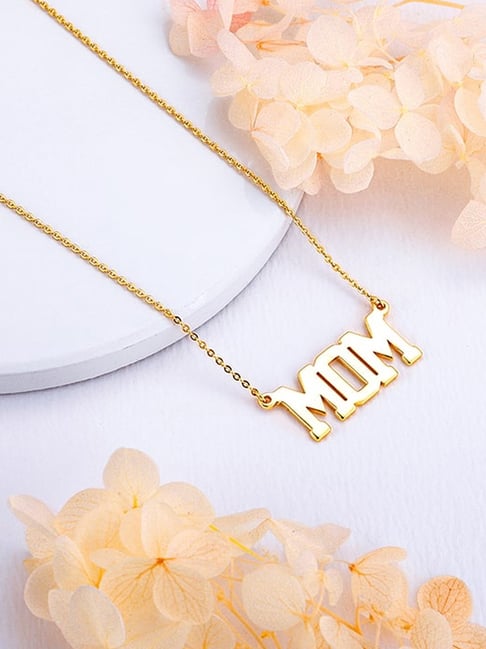 GIVA 925 Silver Golden MOM Necklace for Women & Girls-picture-25