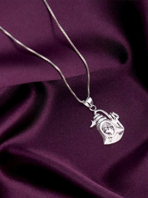 GIVA 925 Silver Shiva Pendant with Box Chain for Women Girls