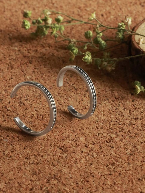 GIVA 925 Oxidized Silver Bead Toe-Rings for Women & Girls-picture-27