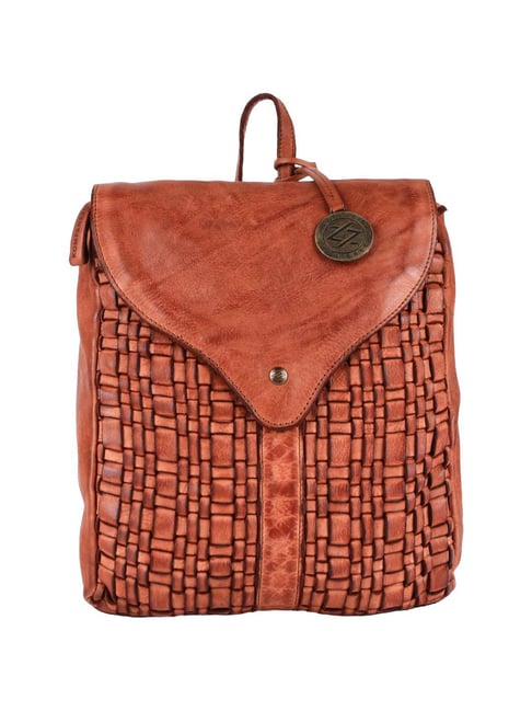 KOMPANERO Mia Tan Textured Laptop Backpack