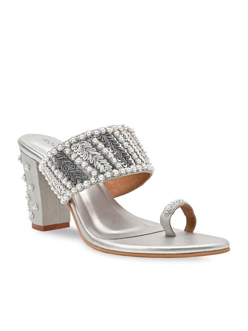 Rocia by Regal Women's Silver Toe Ring Sandals-picture-37