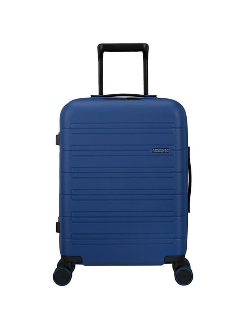 American Tourister Novastream Navy Blue Solid Hard Cabin Trolley Bag - 55 cm-picture-25