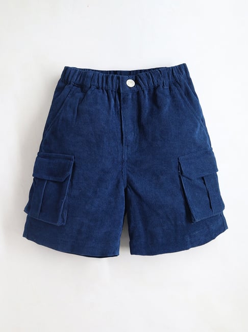 Cherry Crumble By Nitt Hyman Kids Navy Solid Shorts-picture-16