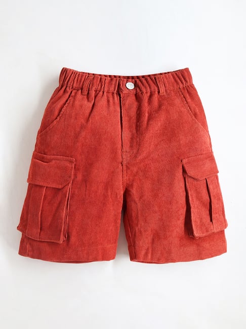 Cherry Crumble By Nitt Hyman Kids Orange Solid Shorts