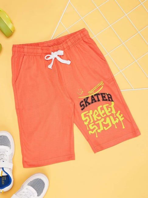 Pantaloons Junior Peach Cotton Printed Shorts-picture-12