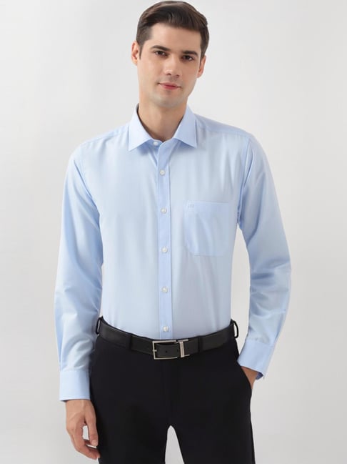 Peter England Blue Slim Fit Shirt-picture-40