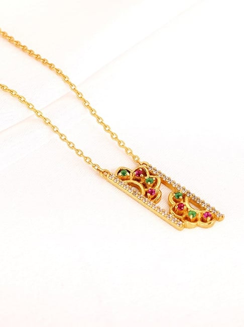 GIVA 925 Silver Golden Floral Blossom Necklace for Women & Girls-picture-18