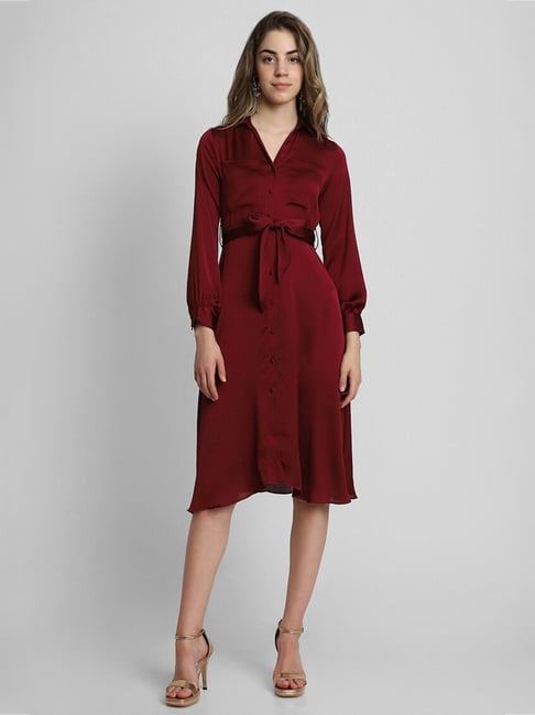 Forever 21 maroon dress hotsell