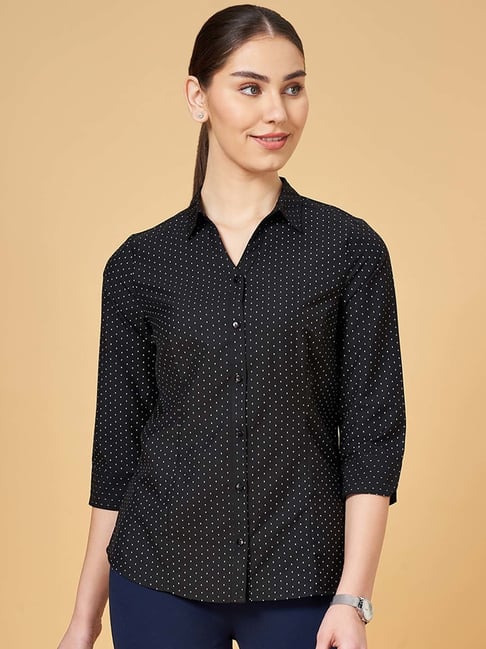 Annabelle by Pantaloons Black Polka Dots Shirt-picture-33