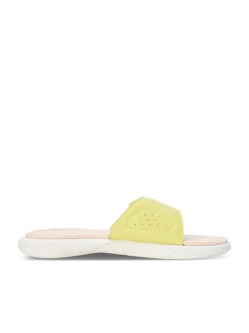 Buy Puma Women's Royalcat Comfort SOFTRIDE Lime Sheen Slides for