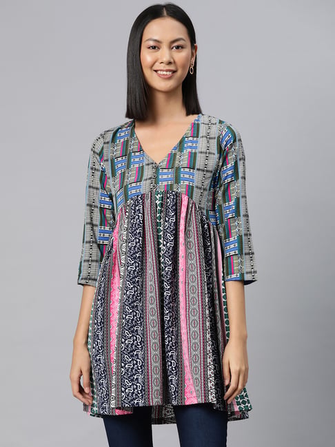 Cottinfab Multicolor Printed Top-image-8