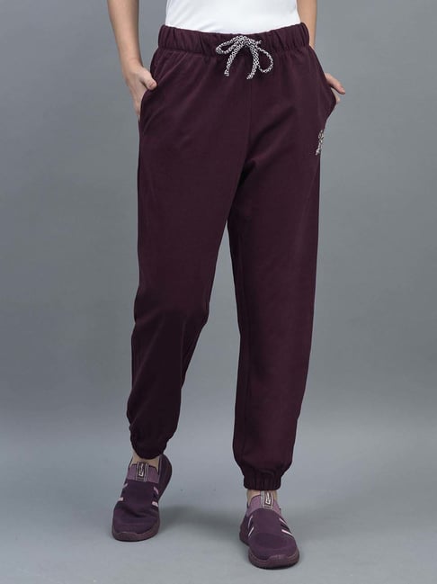 Dollar Maroon Cotton Logo Work Joggers-picture-47