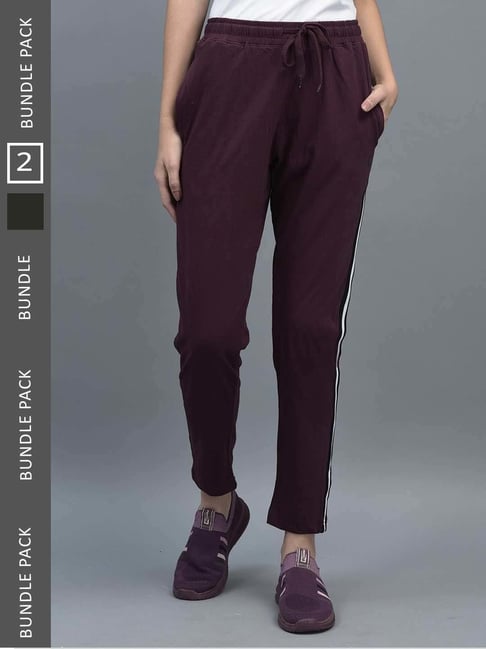 Dollar Purple & Green Cotton Track Pants - Pack Of 2-picture-30