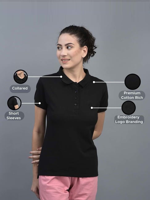 Dollar Black Cotton Sports T-Shirt